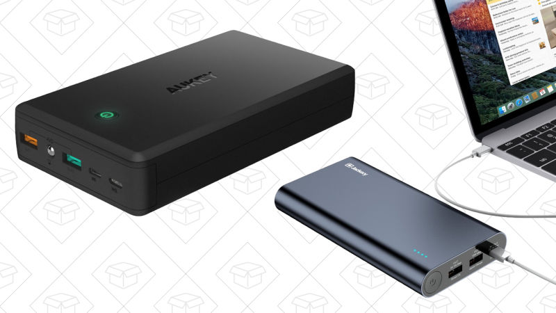 Batería con Lightning Aukey 30,000mAh CR 3.0, $36 con código AUKPBQC3 | 20,000mAh, $26 con código AUKPBQCL | Jackery TItan S con USB-C, $37 con código 934JFP9N